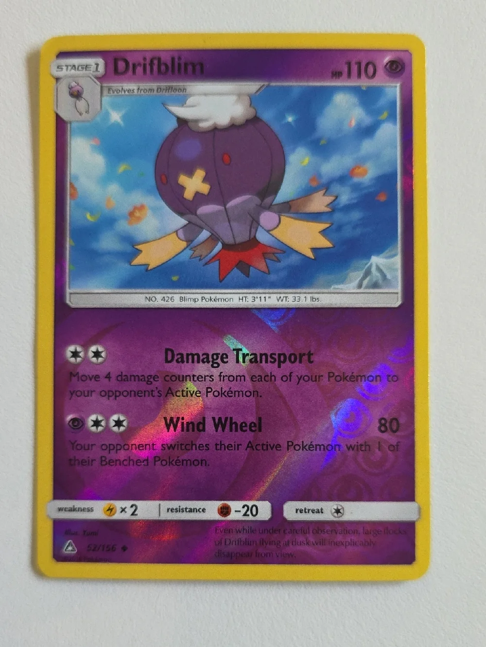 Pokemon Drifloon And Drifblim Cards